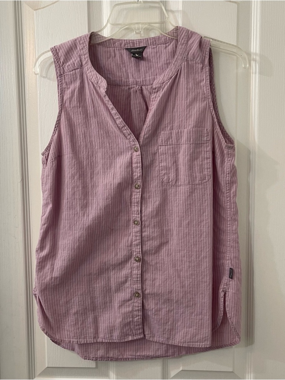 Eddie Bauer Mauve Lightweight Button-Down Shirt. Women’s: Small.